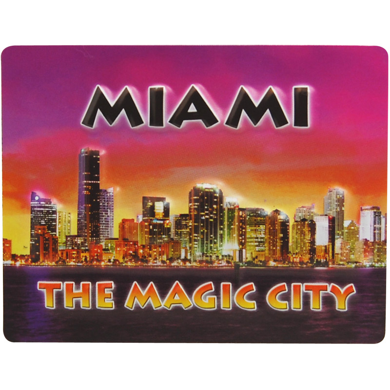 Miami, The Magic City Fridge Magnet - 3D Embossed Plastic