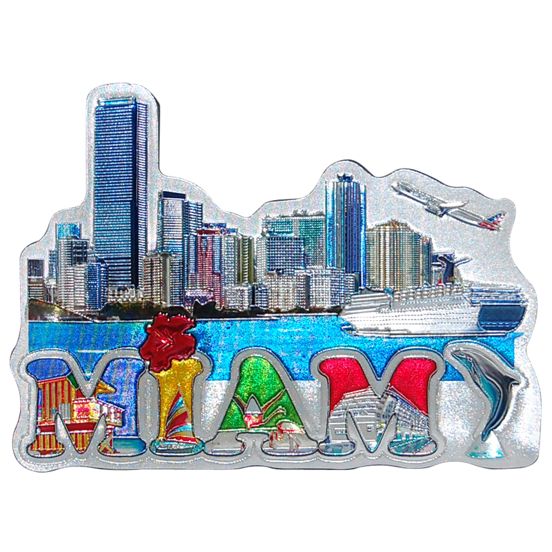 Miami Souvenir Refrigerator Magnet