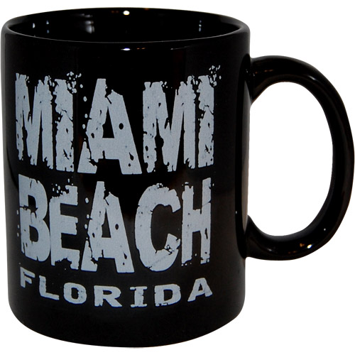 Miami Beach Souvenir Mug - Black