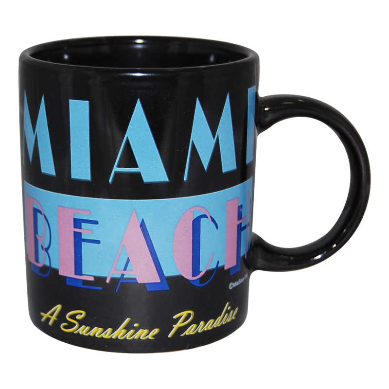 Miami Beach Black Mug