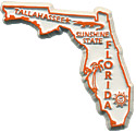 Florida Map - Refrigerator Magnet