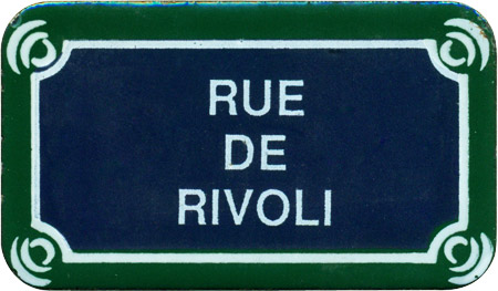 Paris Street Sign Magnet - RUE DE RIVOLI