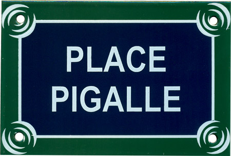 Paris Street Sign Replica, Place Pigalle, 6x4