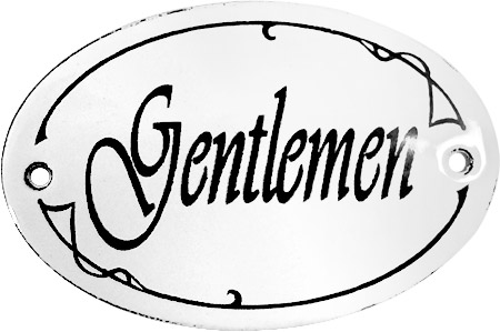 FRENCH ENAMEL SIGN, GENTLEMEN