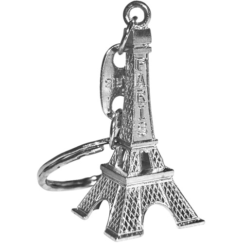Eiffel Tower Keychain, Silver Color
