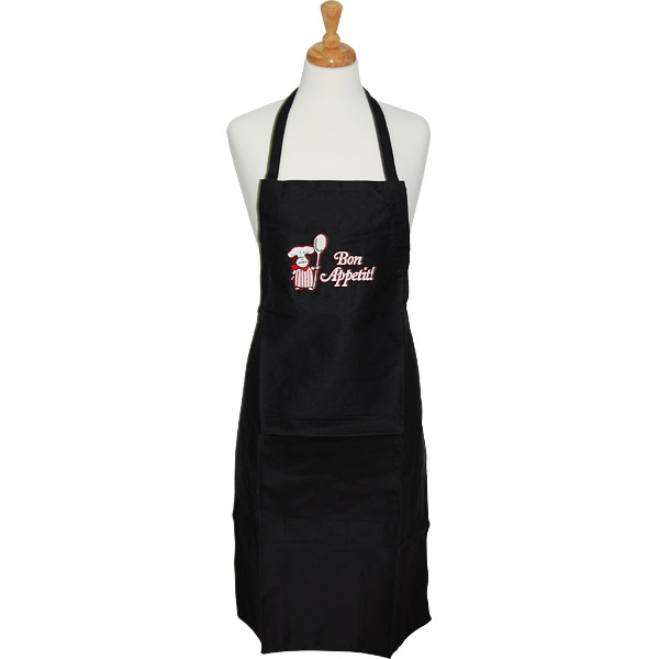 Bon Appetit! Kitchen Apron - Black