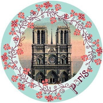 Notre Dame de Paris, Vintage Photo-Like Magnet