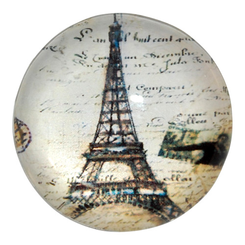 Paris Glass Magnet - Old Postal Eiffel Tower