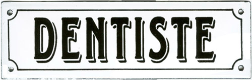 French Enamel Sign, Dentiste, 7