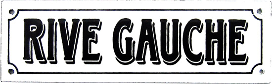 French Enamel Sign, Rive Gauche (Left Shore), 7