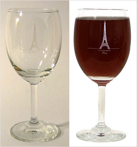 Eiffel Tower Red Wine Goblet