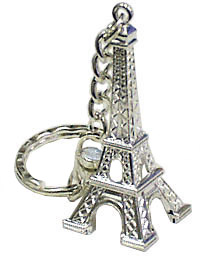Eiffel Tower Miniature Keychain – Silver 3D Replica