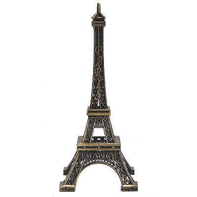 6 Eiffel Tower Miniature Replica, Antique Gold
