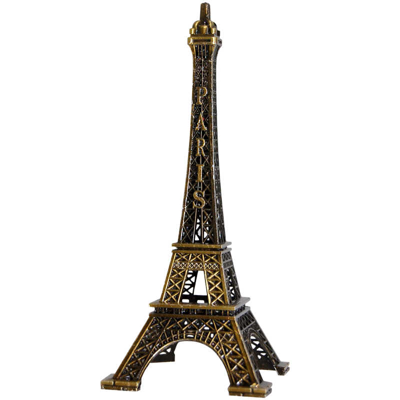 7 Eiffel Tower Miniature Replica, Aged Bronze