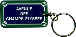 Paris Street Sign Keychain, Avenue Des Champs-Elysees