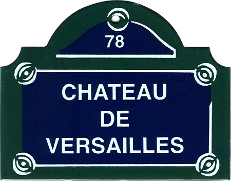 Paris Street Sign, Chateau De Versailles, 4x3