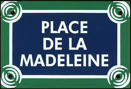 Paris Street Sign Replica, Place de la Madeleine, 6x4