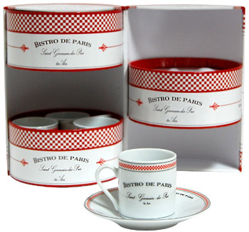 Bistro Espresso & Saucer Set of 6