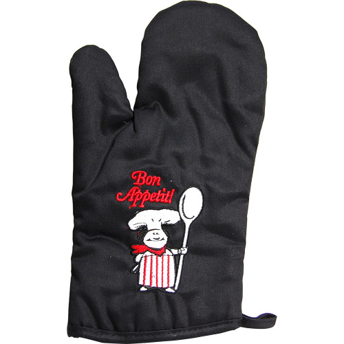 Bon Appetit! Kitchen Mitten - Black