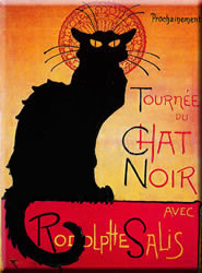 French Metal Magnet - CHAT NOIR