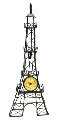 24 Eiffel Tower Wall Decor w/ Clock