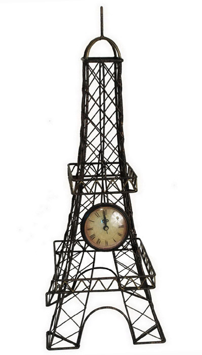 22 Eiffel Tower Statue with Clock