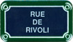 Paris Street Sign Magnet - RUE DE RIVOLI