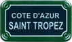 Paris Street Sign Magnet - COTE DAZUR SAINT TROPEZ