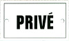 FRENCH ENAMEL SIGN, PRIV� (PRIVATE), 4x2.5