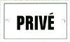 FRENCH ENAMEL SIGN, PRIV (PRIVATE), 4x2.5