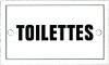 FRENCH ENAMEL SIGN, TOILETTES (TOILET), 4x2.5