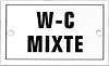 French Enamel Sign, W-C Mixte, 4x2.5