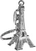 Eiffel Tower Keychain, Silver Color