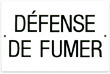 Defense De Fumer Porcelain on Steel Sign, 6x4