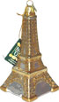 Eiffel Tower Glass Ornament, 5.5H