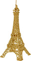 Plastic Eiffel Tower Model - Ornament Covered with Glitter, 6H