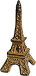 Mini Eiffel Tower Statue, Rusted Cast Iron, 6H