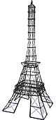 25H Wire Eiffel Tower Centerpiece