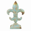 Rustic Copper Fleur de Lis Finial, 10.5H