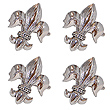 Fleur de Lis Napkin Rings - Set of 4