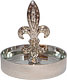 Fleur de Lis Jewelry Dish with Rhinestones