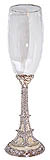 Enamel Jeweled Eiffel Tower Champagne Glass, 9.5H