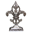 Fleur de Lis Pewter Finial - 4.5H