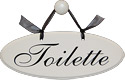 Toilette / Toilet Sign - Cream Color, 9L