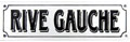 French Enamel Sign, Rive Gauche (Left Shore), 7x2