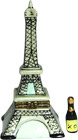 4H Mini Eiffel Tower Porcelain Trinket Box