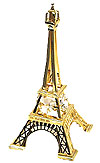 5 Eiffel Tower Miniature in Gold w/ Clear Austrian Crystal