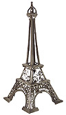 5 Eiffel Tower Miniature in Pewter w/ Austrian Crystal