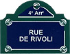 Paris Street Sign, Rue De Rivoli, 4x3