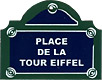 Paris Street Sign, Place de la Tour Eiffel, 4x3